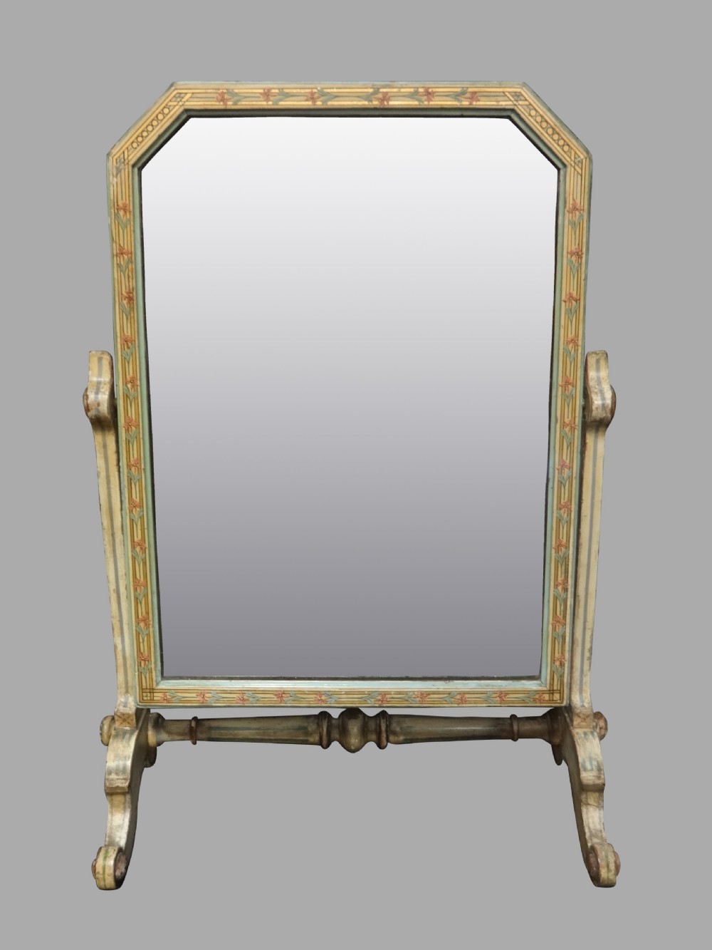 Victorian Original Painted Toilet  Dressing Swing Mirror