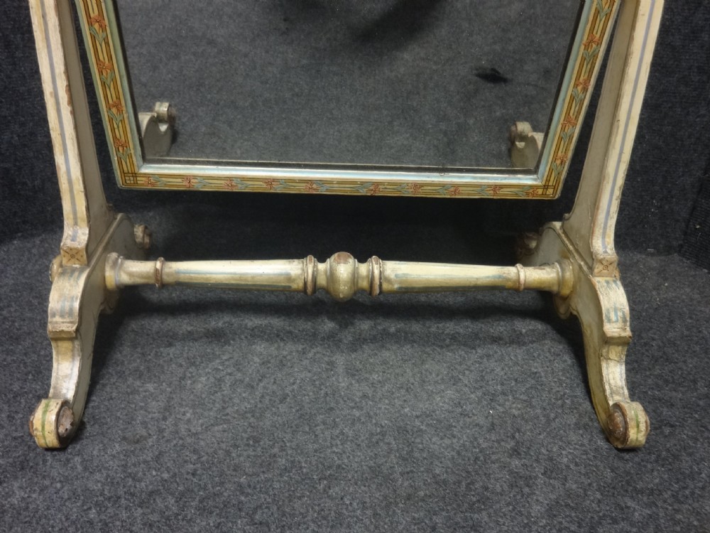 Victorian Original Painted Toilet  Dressing Swing Mirror View III