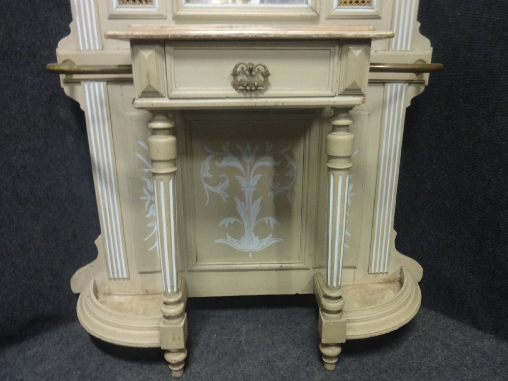 French Painted Bergere Hallstand View II