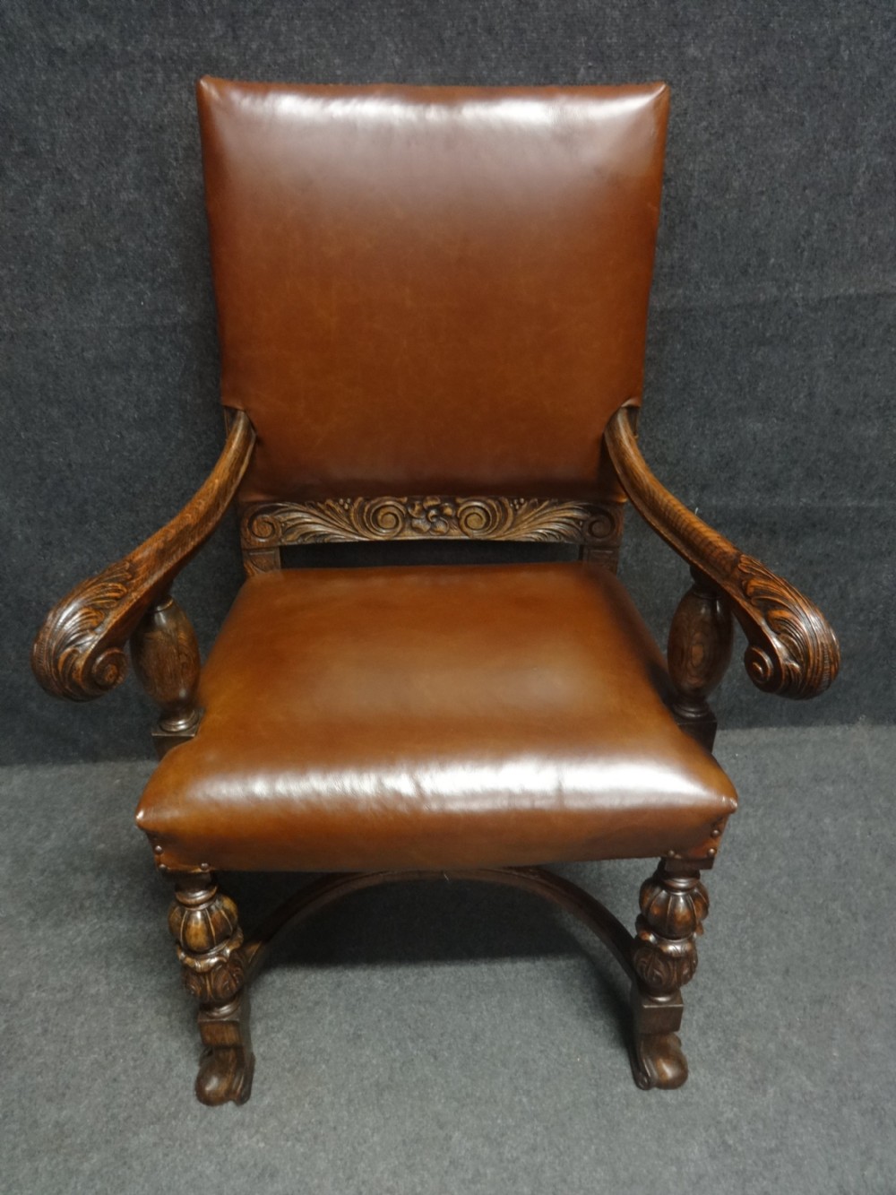 Magnificent Oak Dining Table and Ten Matching Dining Chairs View XVIII
