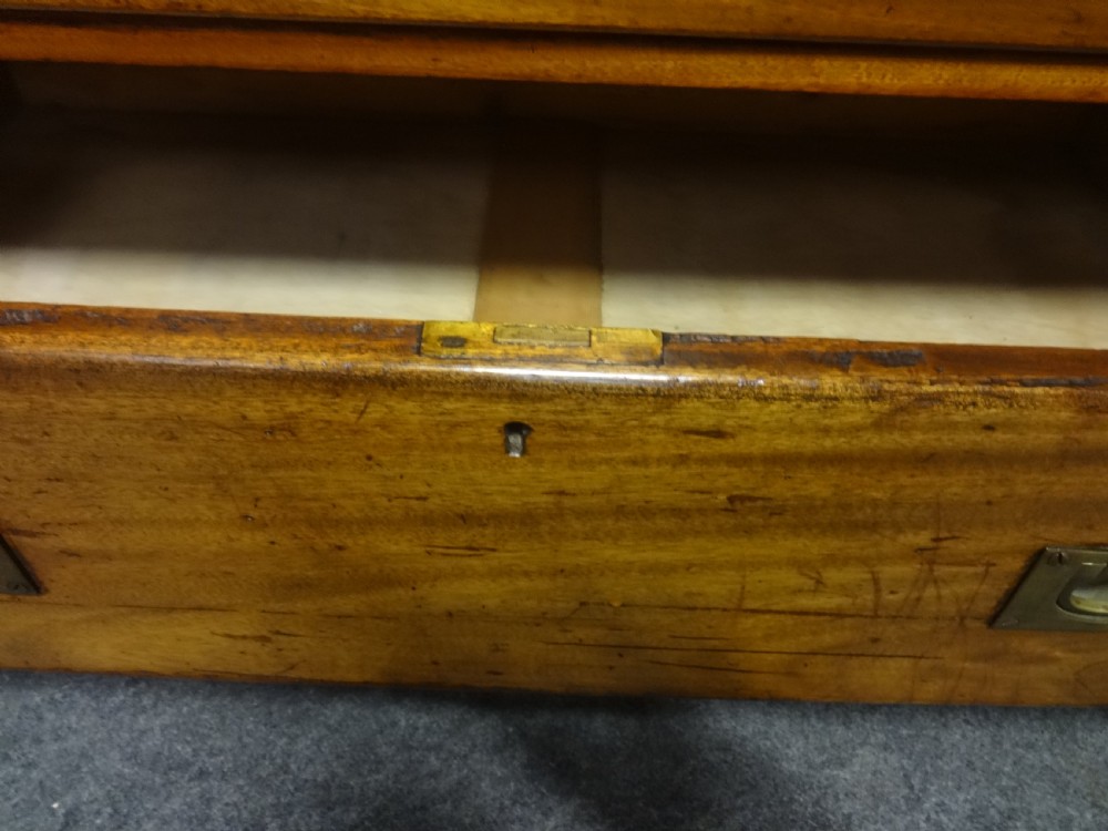 Two Drawer Mahogany Campaign Chest of Drawers View VI