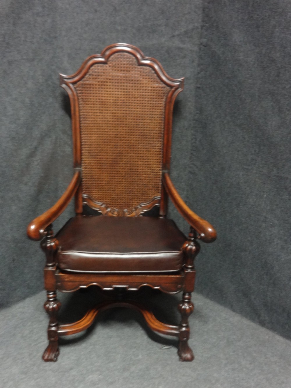 Very Good Quality Walnut Bergere Hall Chair View II