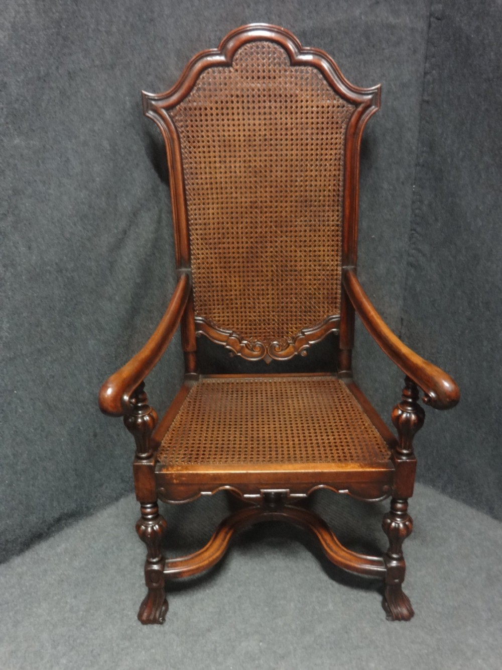 Very Good Quality Walnut Bergere Hall Chair View VI