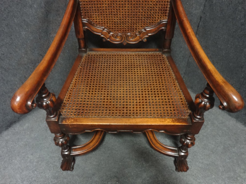 Very Good Quality Walnut Bergere Hall Chair View VII