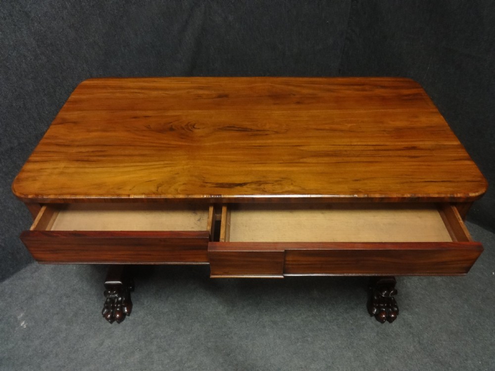 William 4th Rosewood Library Desk View IV