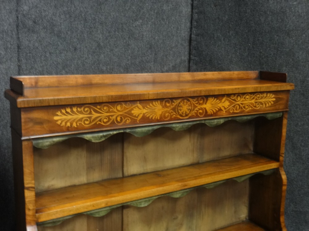 Victorian Walnut Waterfall Bookcase View IV