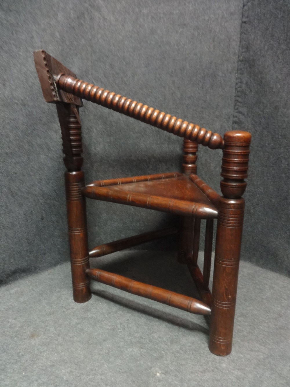 Pair Oak Turners  Chairs View V