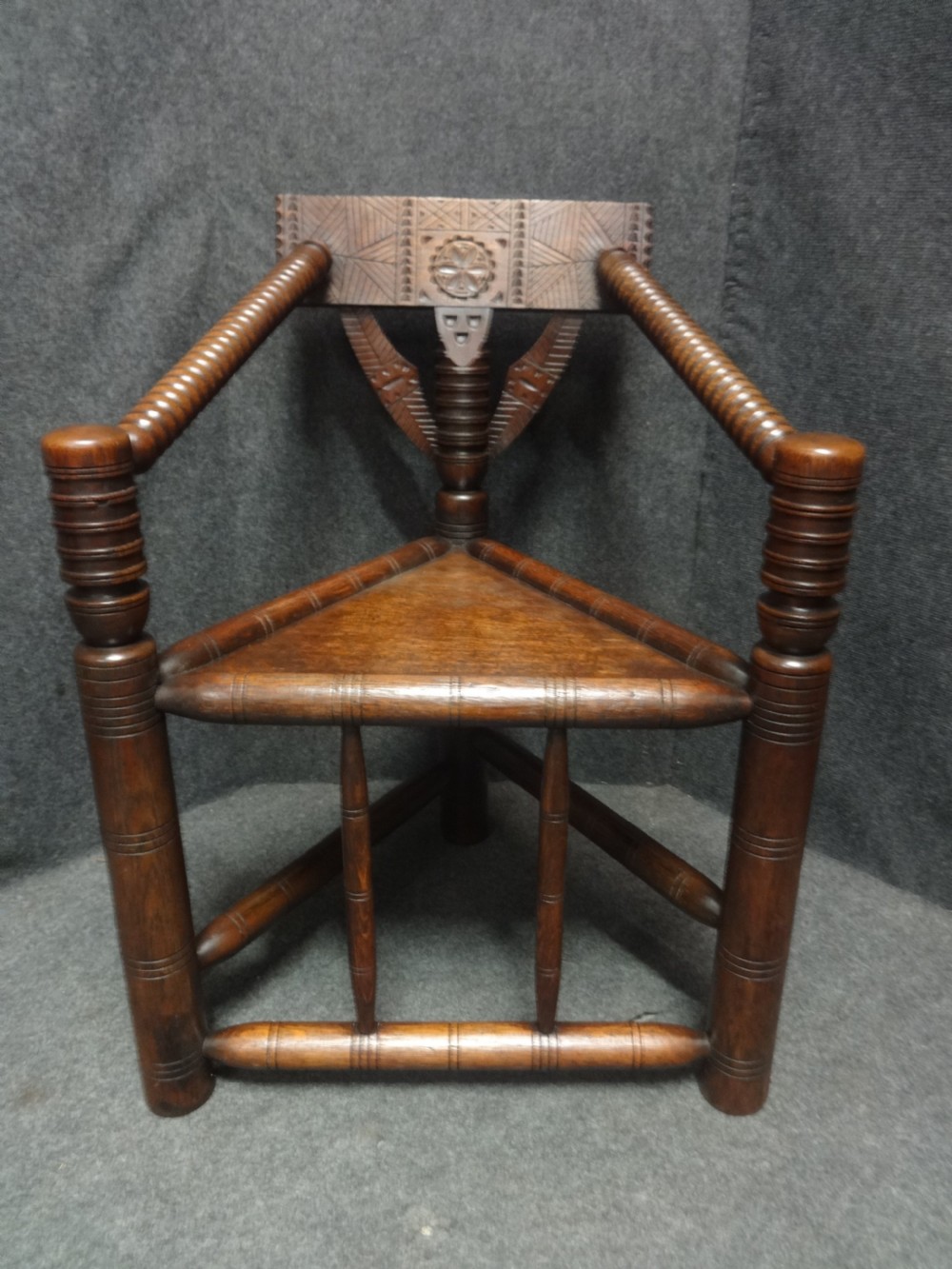 Pair Oak Turners  Chairs View VIII