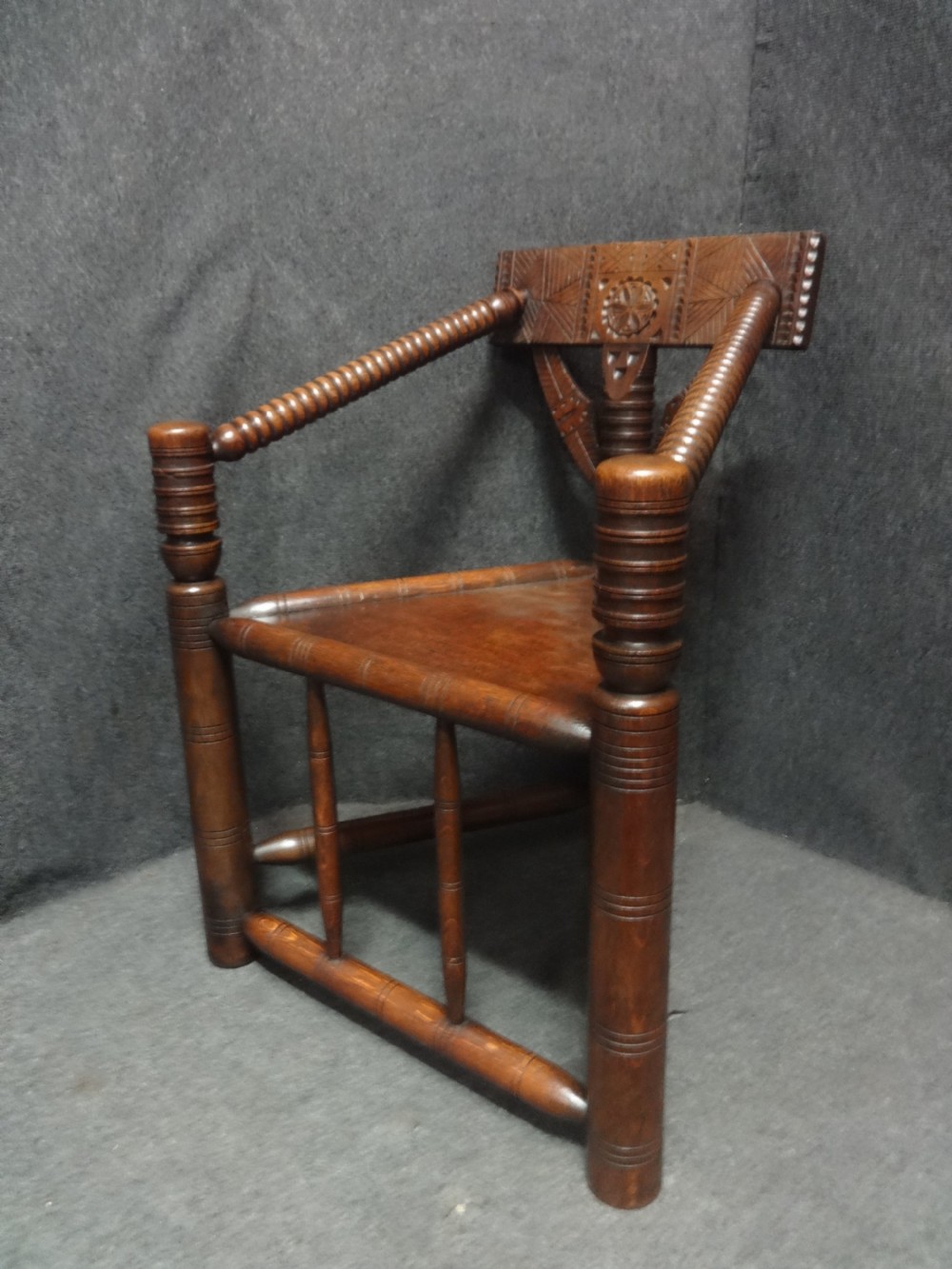 Pair Oak Turners  Chairs View IX