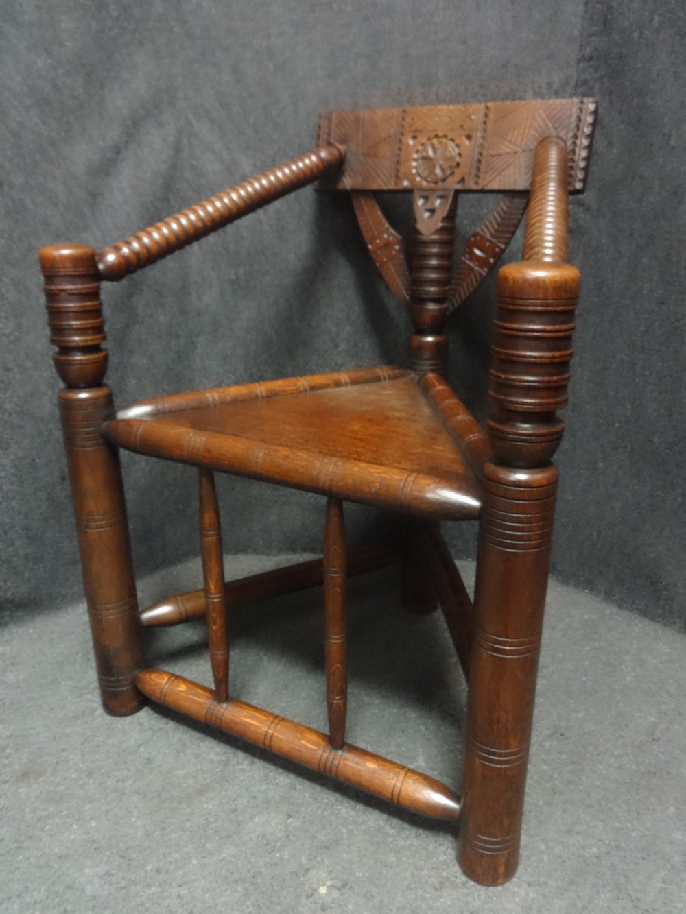 Pair Oak Turners  Chairs View X