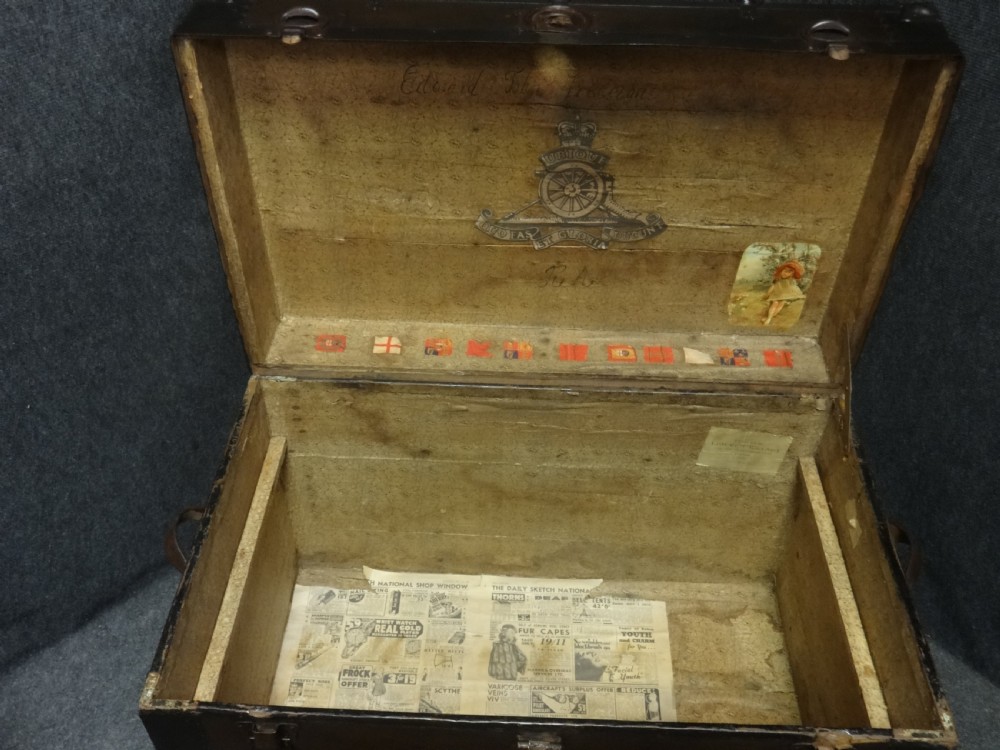 Very Good Wooden Banded Metal Travelling Trunk View VII