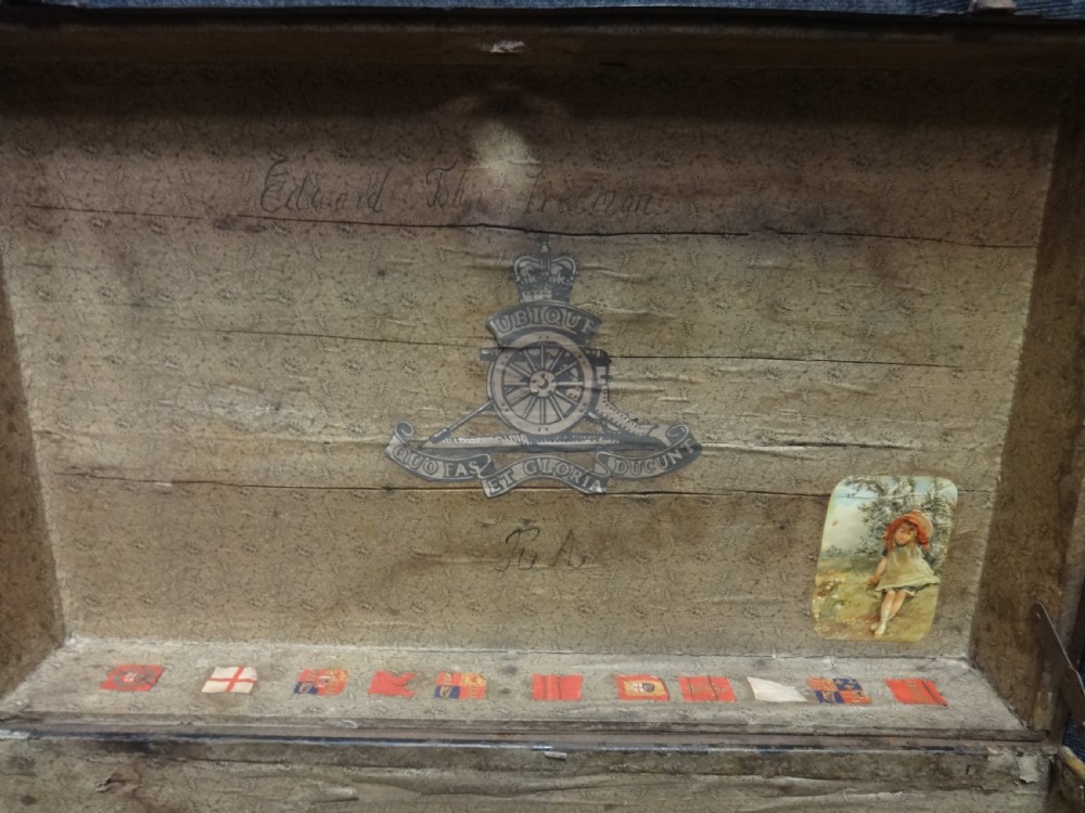 Very Good Wooden Banded Metal Travelling Trunk View VIII
