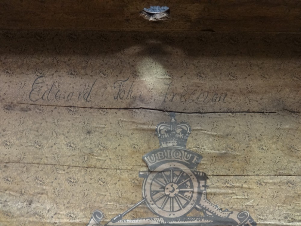 Very Good Wooden Banded Metal Travelling Trunk View IX