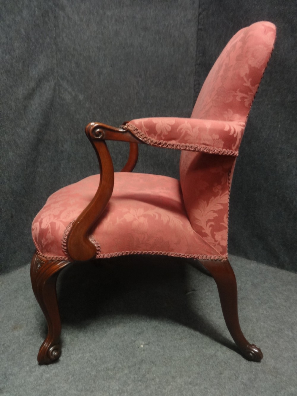 Lovely Pair Mahogany Elbow Chairs View III