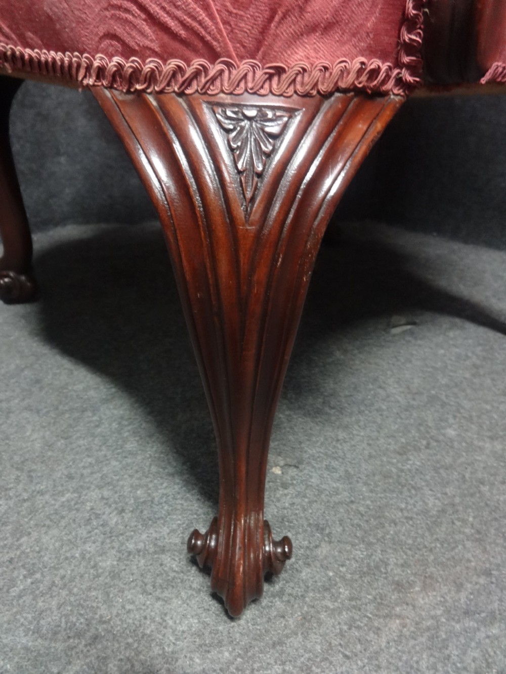 Lovely Pair Mahogany Elbow Chairs View IV