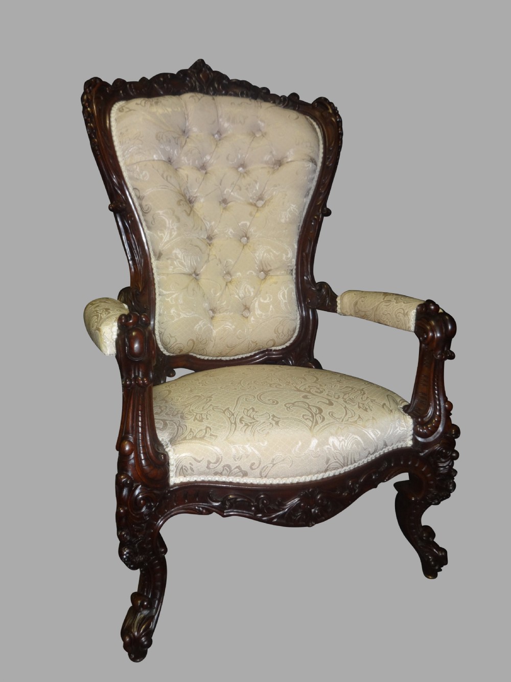 Outstanding Mahogany Framed Armchair