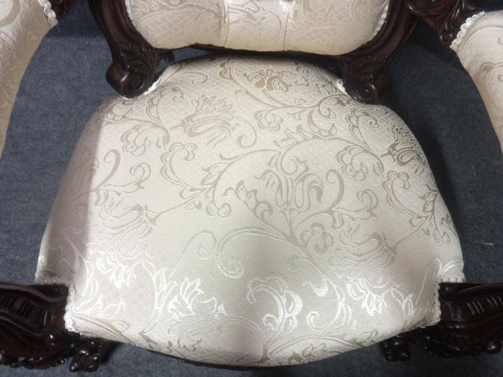 Outstanding Mahogany Framed Armchair View VI