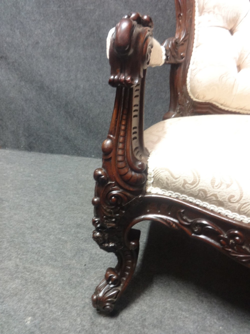 Outstanding Mahogany Framed Armchair View VII