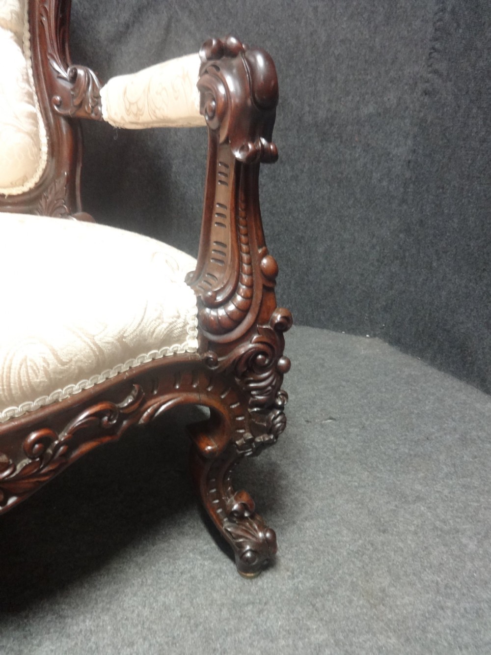 Outstanding Mahogany Framed Armchair View VIII