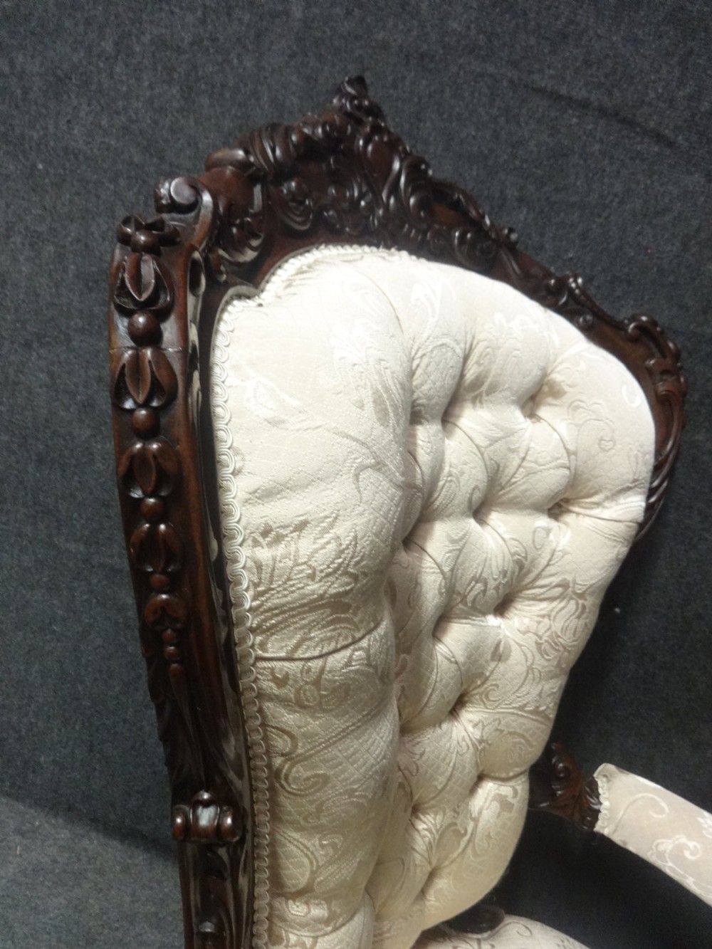 Outstanding Mahogany Framed Armchair View XII