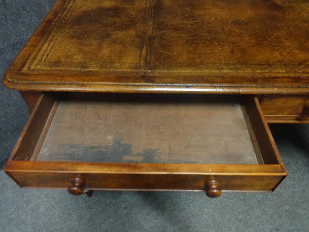 Victorian Mahogany Gillows Two Drawer Writing Desk View IV