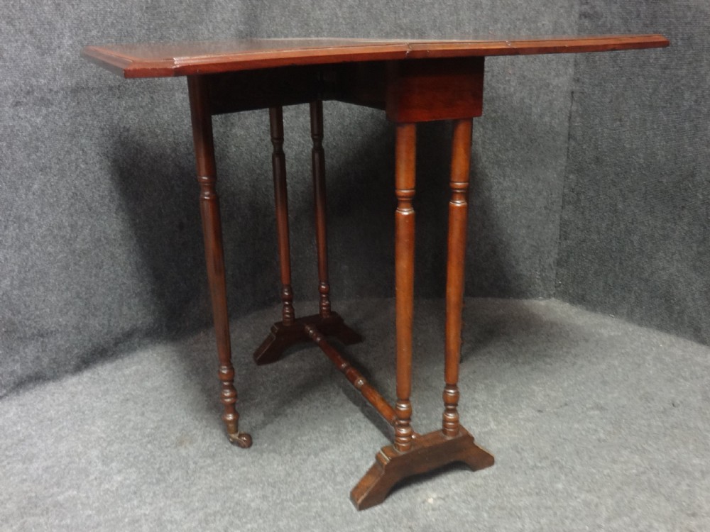 Edwardian Inlaid Dropleaf Sutherland Table View IV