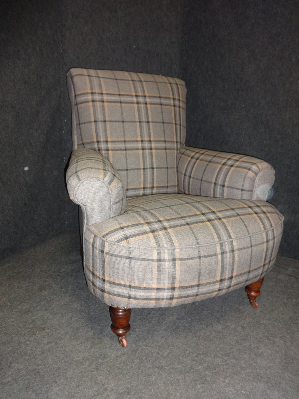 Pair Victorian Walnut Armchairs View III