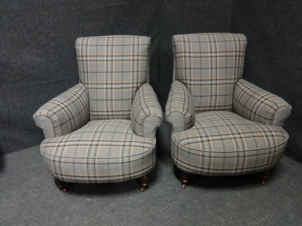 Pair Victorian Walnut Armchairs View XI