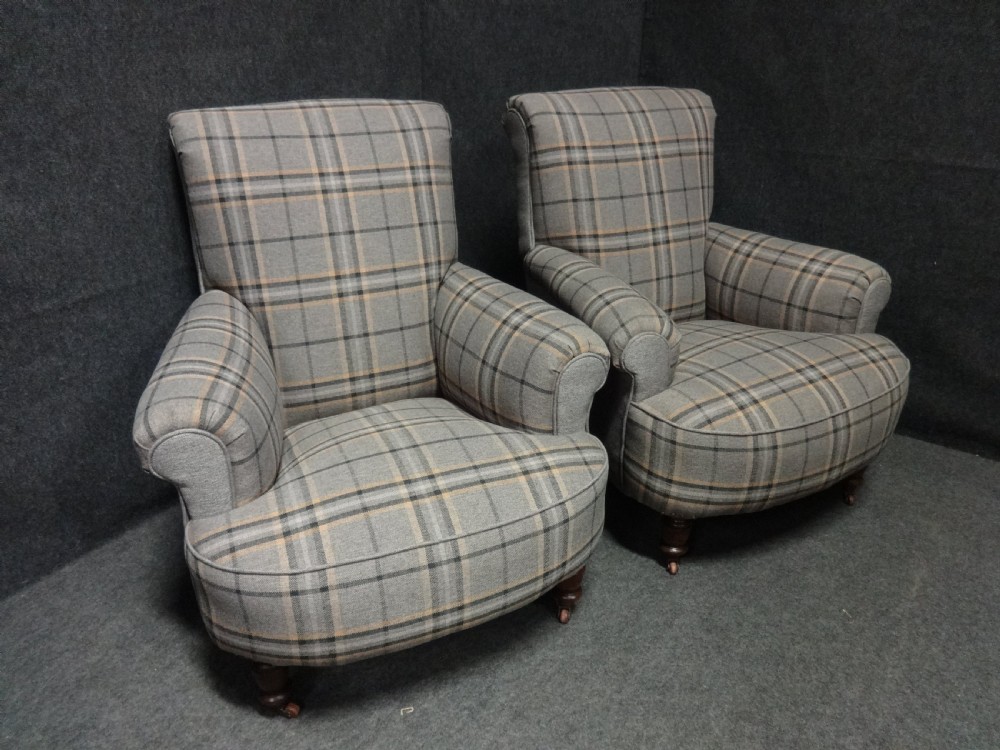 Pair Victorian Walnut Armchairs View XII