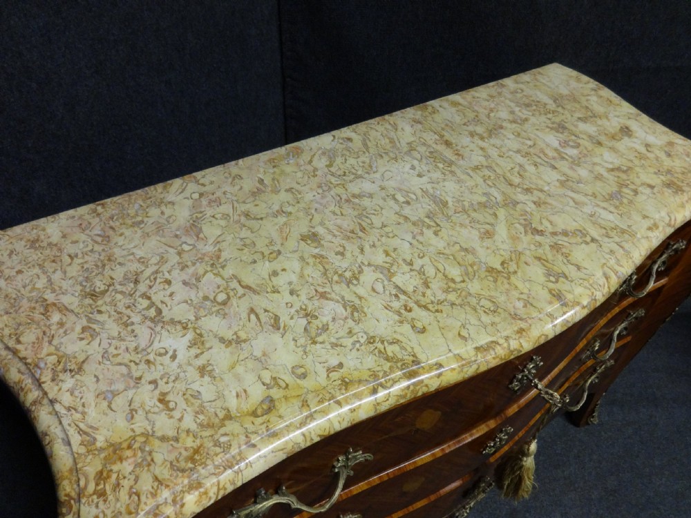 Excellent quality Tulipwood Marquetry Commode Chest of Drawers View V
