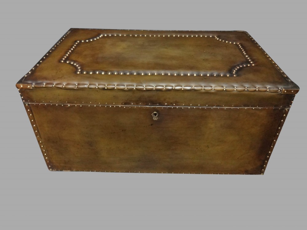 Very good Leather Covered Trunk