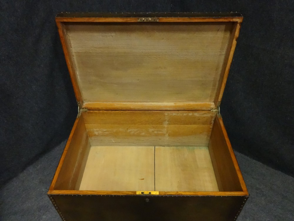 Very good Leather Covered Trunk View III