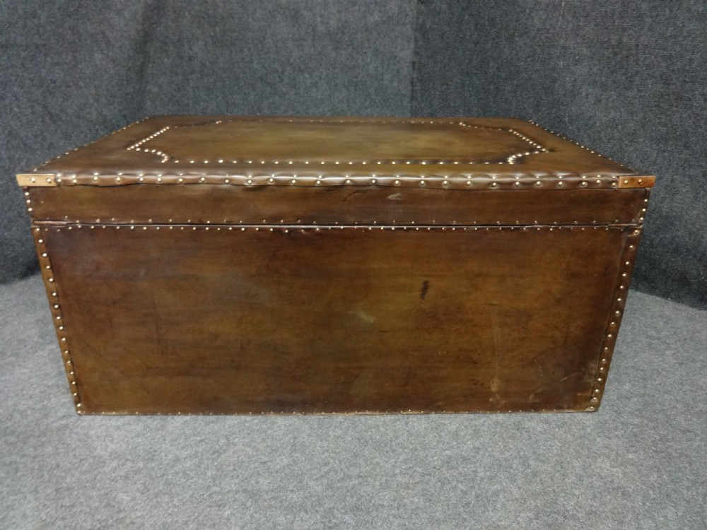 Very good Leather Covered Trunk View VI