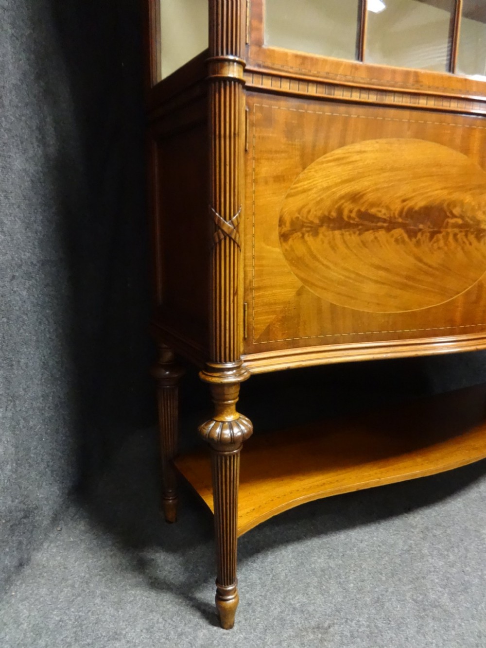 Exhibition Quality Mahogany Inlaid  Display Cabinet View IV