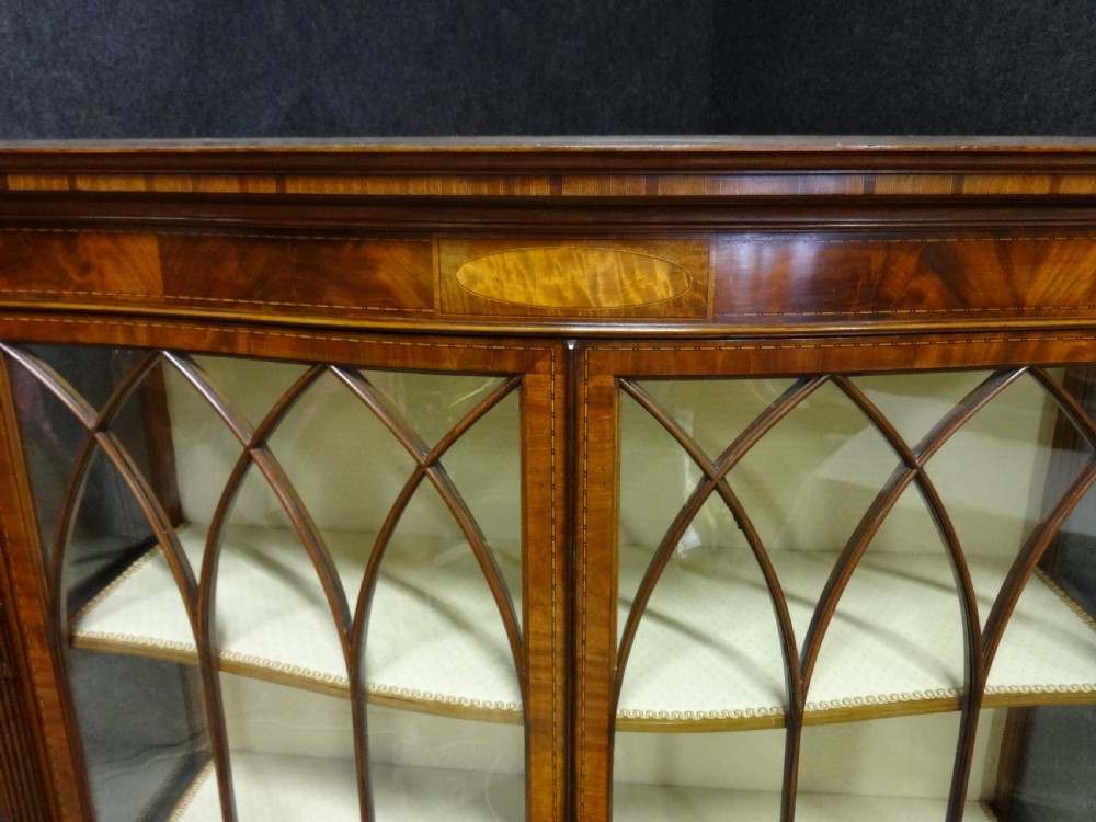 Exhibition Quality Mahogany Inlaid  Display Cabinet View VII