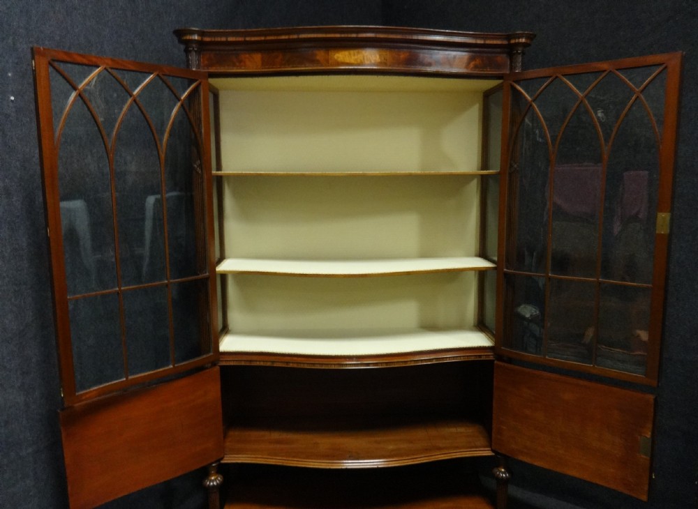 Exhibition Quality Mahogany Inlaid  Display Cabinet View VIII