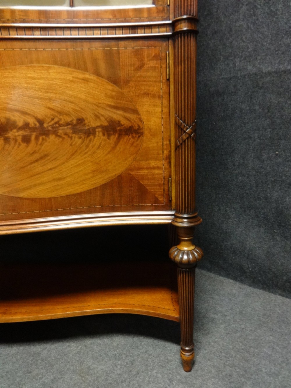 Exhibition Quality Mahogany Inlaid  Display Cabinet View XI