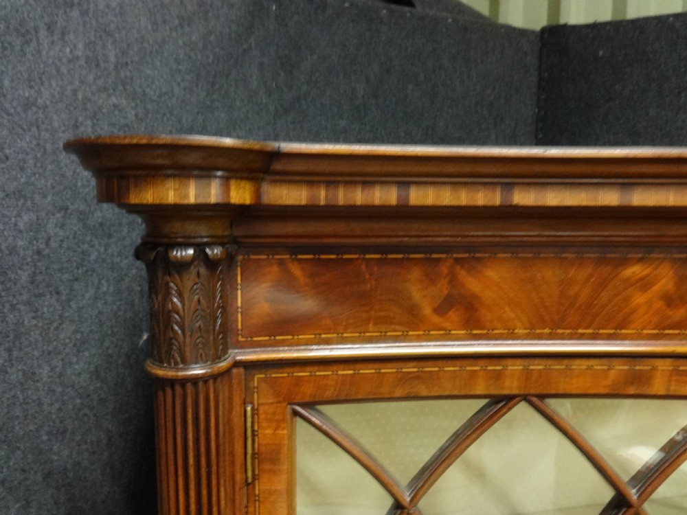 Exhibition Quality Mahogany Inlaid  Display Cabinet View XIII