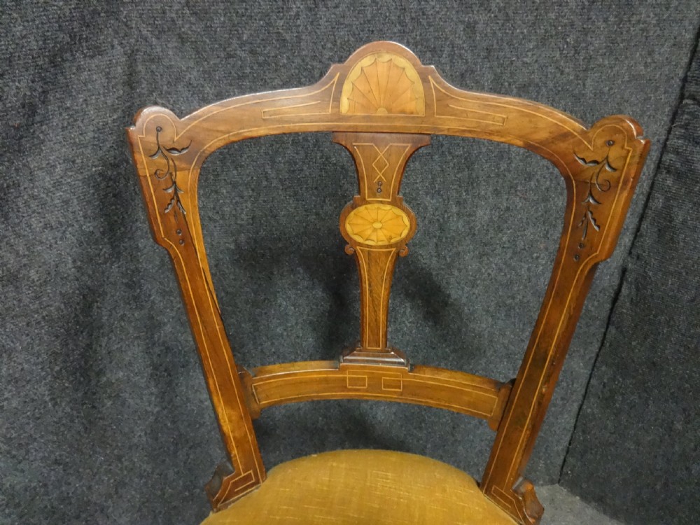 Rosewood Inlaid Music Harpist Chair View II