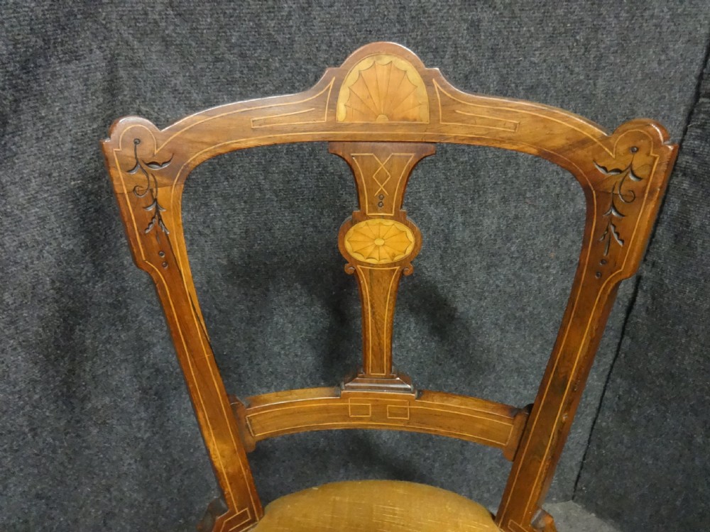 Rosewood Inlaid Music Harpist Chair View III