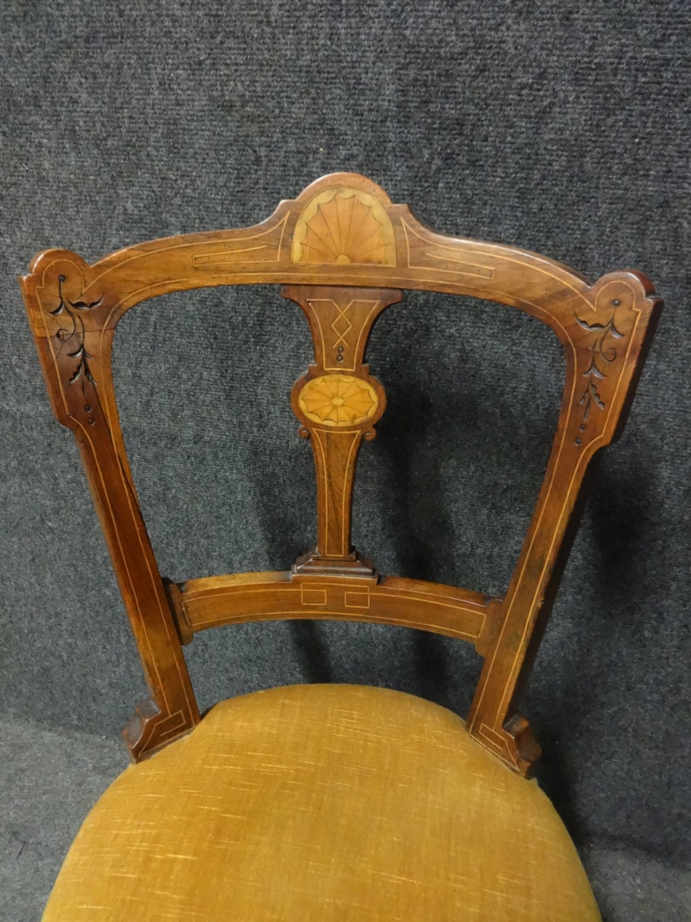 Rosewood Inlaid Music Harpist Chair View IV