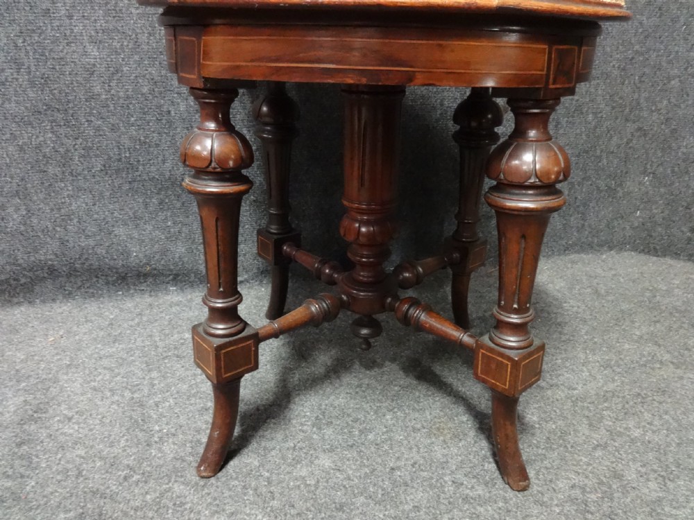 Rosewood Inlaid Music Harpist Chair View VII