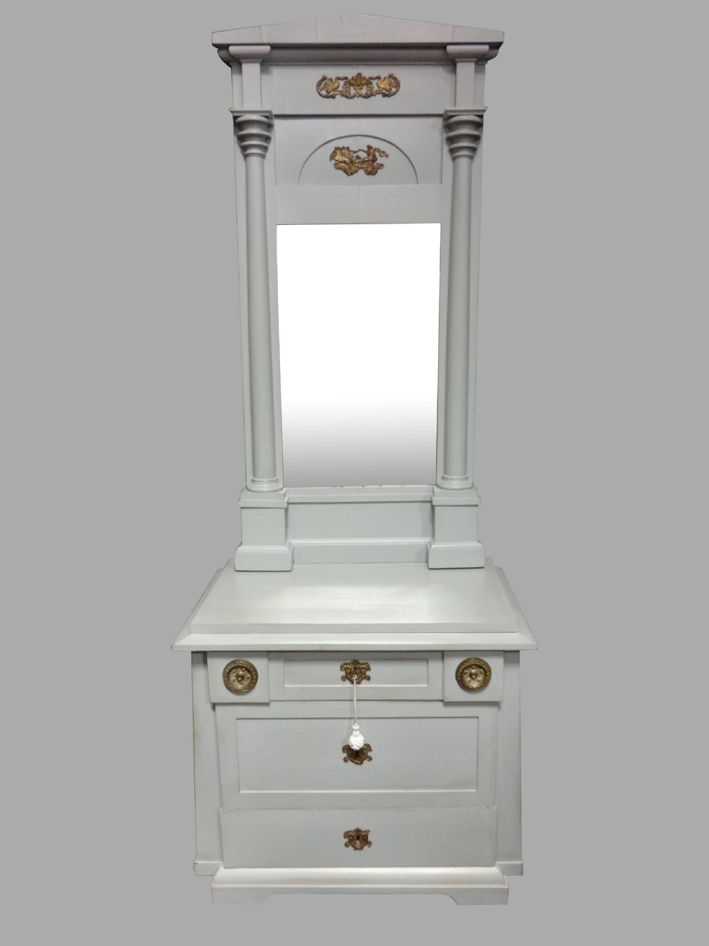 French Empire Chest of Drawers and Console Mirror