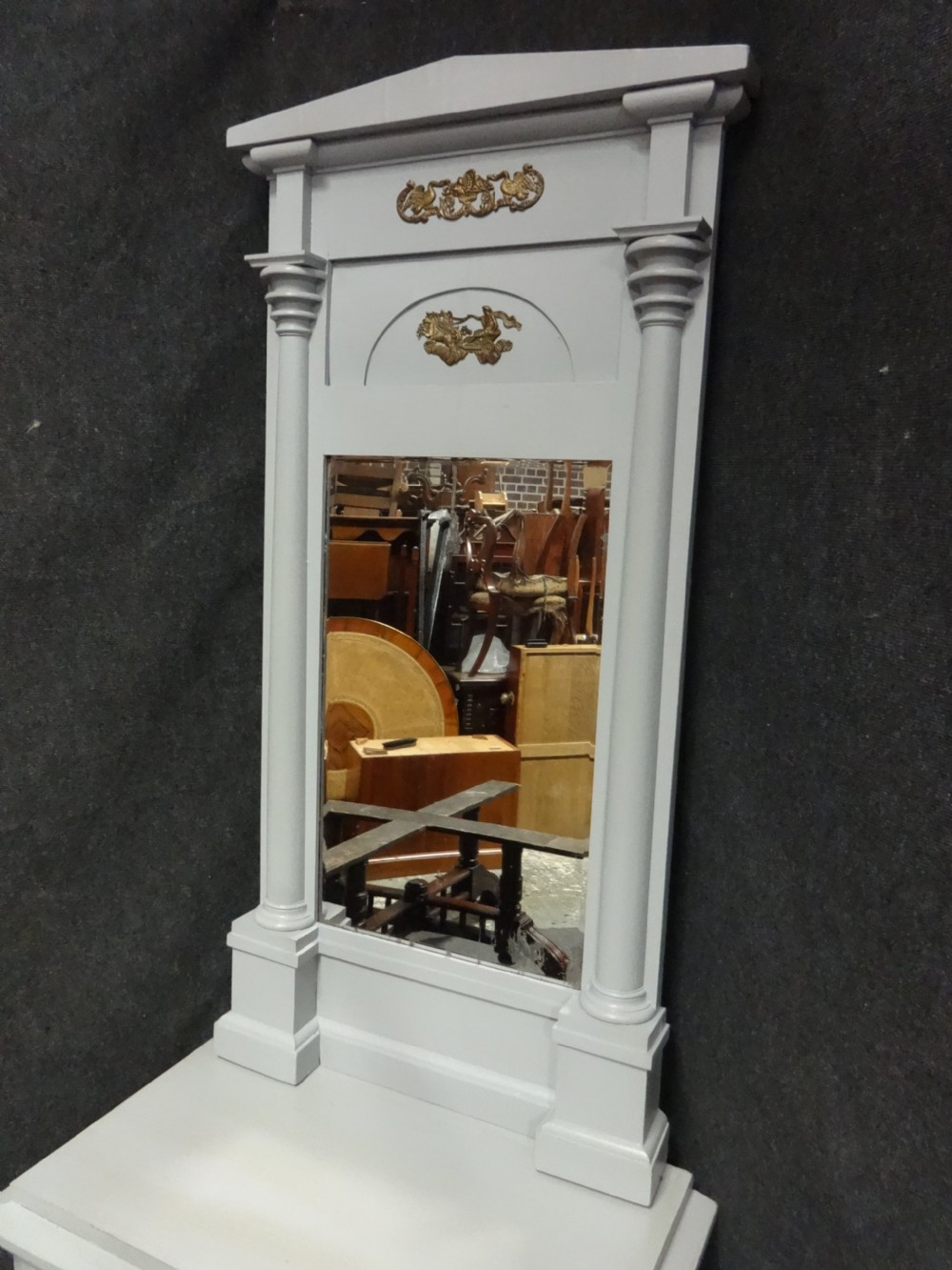 French Empire Chest of Drawers and Console Mirror View VI