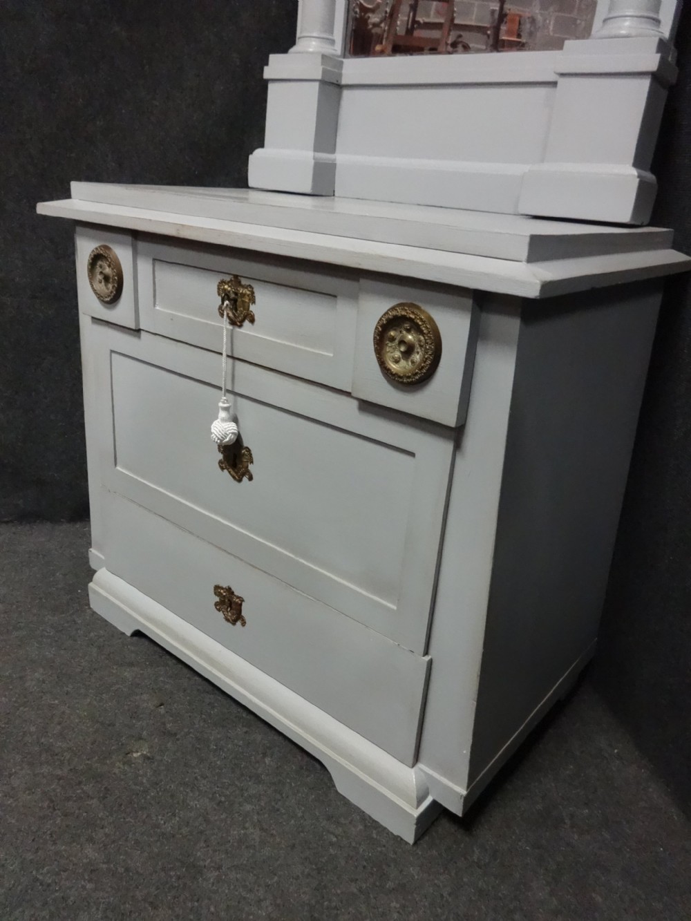 French Empire Chest of Drawers and Console Mirror View VII