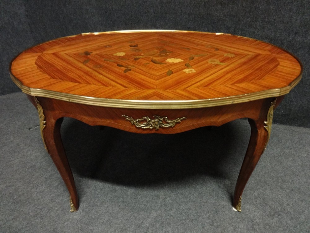 French Marquetry Coffee Table View II