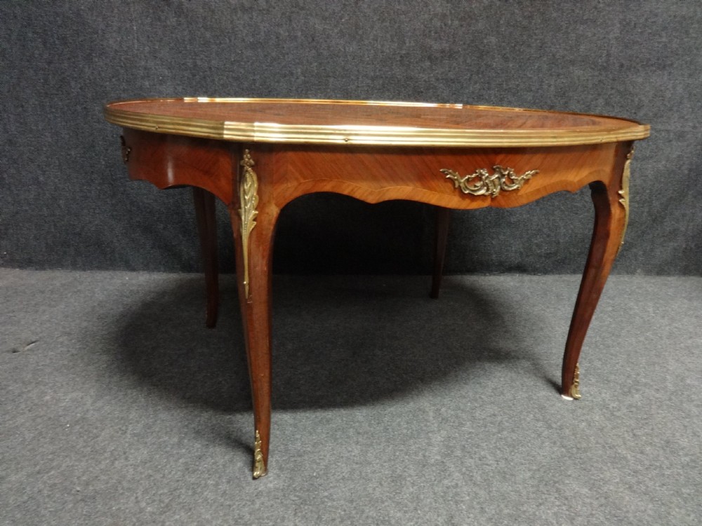 French Marquetry Coffee Table View IV