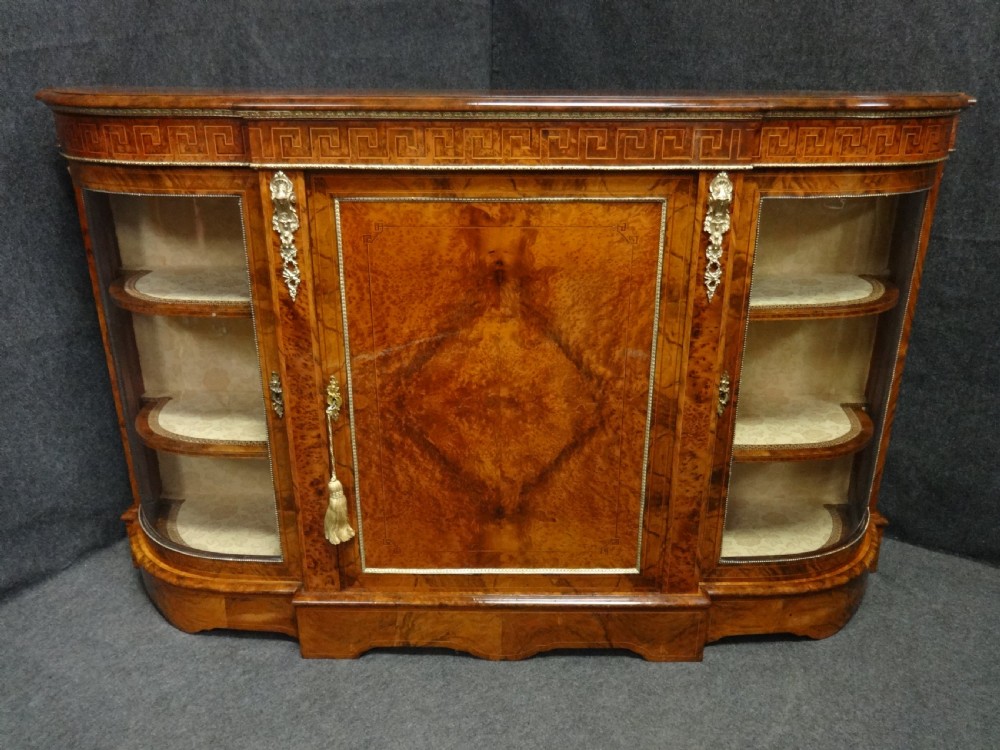 Outstanding Walnut and Amboyna Credenza View II