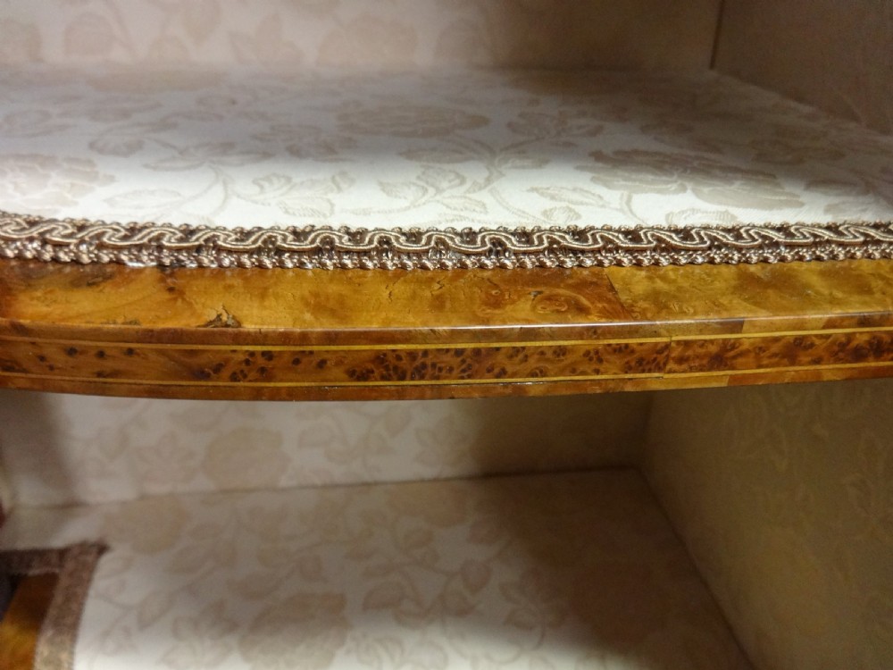 Outstanding Walnut and Amboyna Credenza View VIII