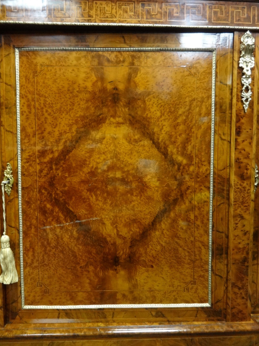 Outstanding Walnut and Amboyna Credenza View IX